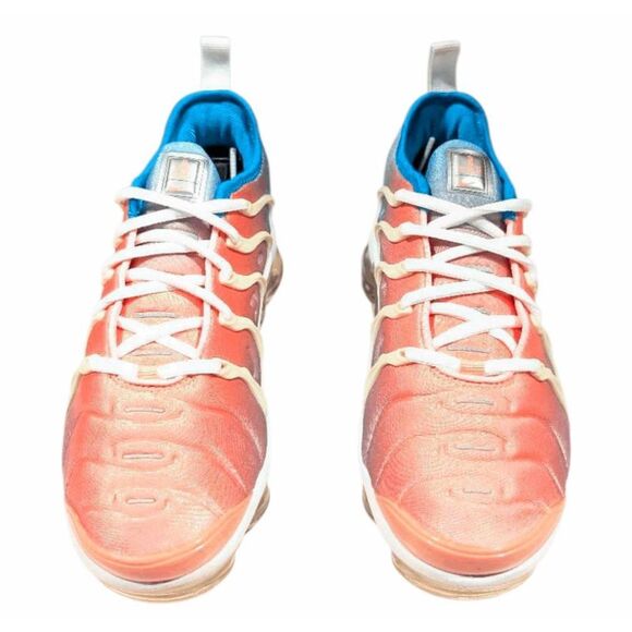 NIKE Air VaporMax Plus 'Lava Glow Blue Lagoon' Running Shoes Size 6.5 - Picture 4 of 10